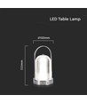 1W oppladbar LED bordlampe, 3-i-1 CCT - Touch dimbar, USB-C, 6-8 timers batteri, antik finish