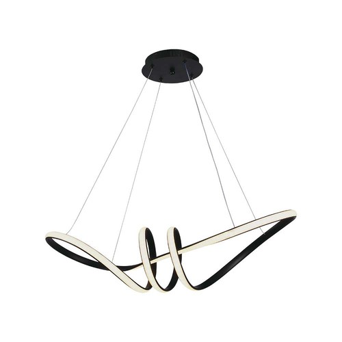 72cm 24W dekorativ LED pendel - Sort, 3240lm, 3000K, IP20, inkl. lyskilde