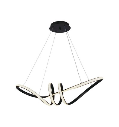 72cm 24W dekorativ LED pendel - Sort, 3240lm, 3000K, IP20, inkl. lyskilde