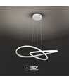 20W LED pendel, Ø50cm - 127lm/W, hvit, sirkulær, 3000K, inkl. lyskilde