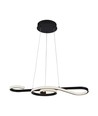 18W LED pendel, violin design - 700x250mm, 3000K, sort, dekorativ taklampe