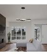 18W LED pendel, violin design - 700x250mm, 3000K, sort, dekorativ taklampe