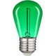 E27 0,6W LED kronepære - Grønn, kultråd