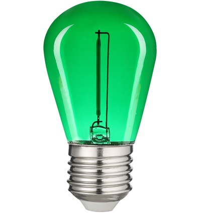 E27 0,6W LED kronepære - Grønn, kultråd