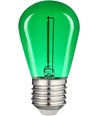 E27 0,6W LED kronepære - Grønn, kultråd