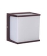 8W LED vegglampe - IP65, brun kropp, 4000K, 800lm, 120x120x92mm
