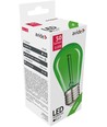E27 0,6W LED kronepære - Grønn, kultråd