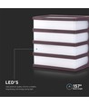 8W LED vegglampe - IP65, brun, 3000K, inkl. lyskilde