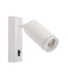 GU10 vegglampe med bryter - Hvit, aluminium, uten lyskilde