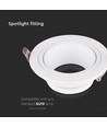 GU10 Downlight Dyp - Rund, hvit, Ø8,75cm, dypt design, blender ikke