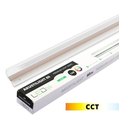 120 cm LED Troldtekt Skinne, CCT - 35W, Akustilight, Planforsenket, 24V