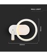 14W LED vegglampe - 3000K, hvit