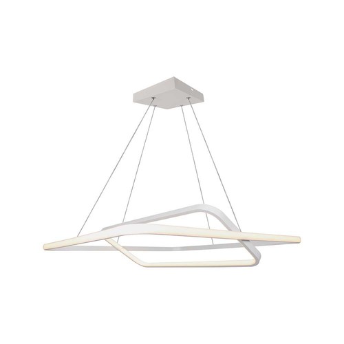 60x60cm 48W LED pendel, dimbar - 5150lm, hvit, aluminium, IP20 innendørs