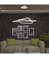 60x60cm 48W LED pendel, dimbar - 5150lm, hvit, aluminium, IP20 innendørs
