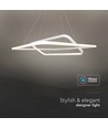 60x60cm 48W LED pendel, dimbar - 5150lm, hvit, aluminium, IP20 innendørs