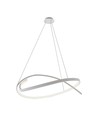 48W LED pendel, hvitt sirkel design - Dimmbar, 5150lm, IP20, justerbar høyde 80-120cm