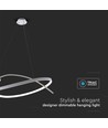 48W LED metalltaklampe - 800x1200mm, 4000K, hvit, Triac-dimming