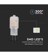 G4 1,1W LED pære, 12V - Samsung LED chip, 100lm, 300°, plast, 5 års garanti