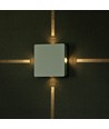 4W kvadratisk LED vegglampe - IP65, hvit, 4000K, 428lm