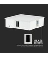 4W kvadratisk LED vegglampe - IP65, hvit, 4000K, 428lm