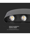 6W Vegglampe - LED, 4000K, Sandblåst
