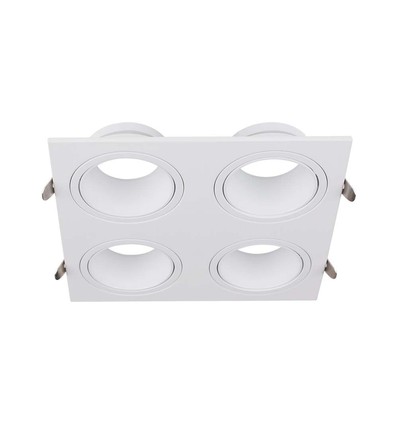 GU10 takspot med 4 hoder - 175 x 175 mm, hvit, uten lyskilde
