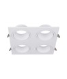 GU10 takspot med 4 hoder - 175 x 175 mm, hvit, uten lyskilde