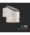 1W Solcelle vegglampe med sensor - 3000K, IP54, bevegelsessensor, varm hvit