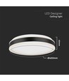 38W Designer LED taklampe - 4000K, hvit kant, kvadratisk