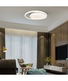 38W LED designer taklampe, hvit - Dobbel ring, Ø45cm, 4050lm, 4000K, IP20