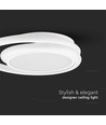 38W LED designer taklampe, hvit - Dobbel ring, Ø45cm, 4050lm, 4000K, IP20