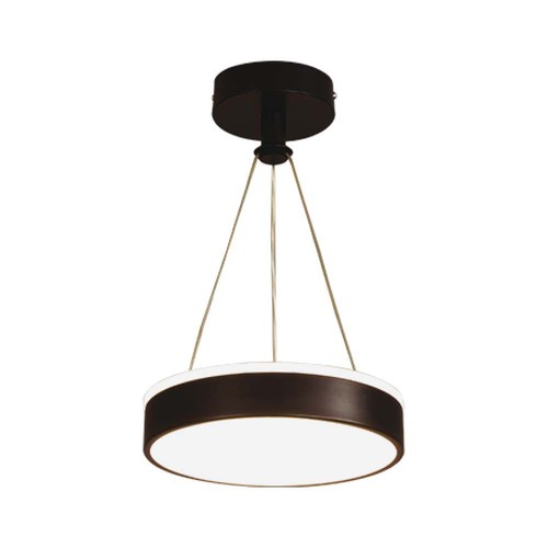 12W designer pendel - Ø24cm, 1280lm, sort, 4000K, IP20 innendørs