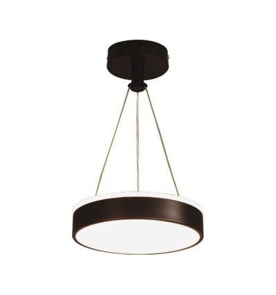 12W designer pendel - Ø24cm, 1280lm, sort, 4000K, IP20 innendørs