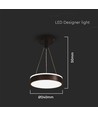 12W designer pendel - Ø24cm, 1280lm, sort, 4000K, IP20 innendørs