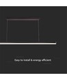 23W LED designer pendel / lysekrone - 2130lm, sort, rektangulær, 123x110cm, 4000K, IP20