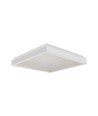24W LED Designer taklampe, kvadratisk - 400x400mm, 2450lm, hvit kant, 4000K, IP20 innendørs
