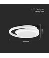 24W LED designer taklampe - Ø30cm, 105lm/W, hvit, rund, 4000K, inkl. lyskilde