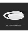 24W LED designer taklampe - Ø30cm, 105lm/W, hvit, rund, 4000K, inkl. lyskilde