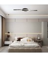 12W LED designer taklampe - 105lm/W, 94,5cm, sort finish, varm hvit, 3000K