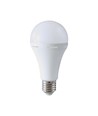 E27 12W LED pære med nødlys - A80, 4000K, 3,5-4,5 timers batteritid, oppladbar