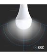 E27 12W LED pære med nødlys - A80, 4000K, 3,5-4,5 timers batteritid, oppladbar