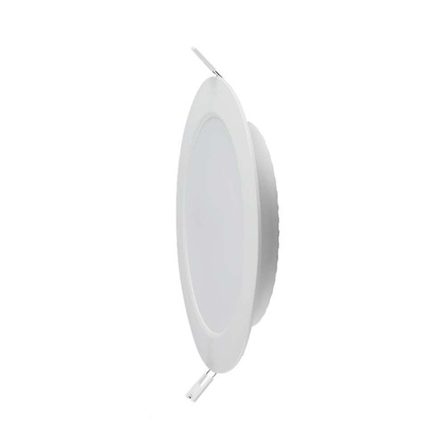 3W Ø10cm LED innfellingspanel med baklys - 110lm/W, Samsung LED chip, varm hvit, rund, hvit kant