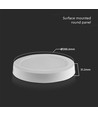 24W LED-taklampe - Ø28,9cm, Høyde: 3,12cm, Hvit kant