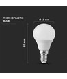 E14 3,7W LED kronepære - P45, Samsung LED chip, 180°, erstatter 30W