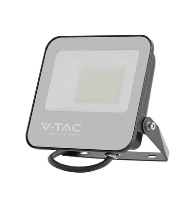 50W LED lyskaster - 185lm/W, Sort hus, grått glass, 4000K, arbeidslampe