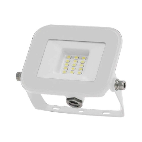 10W LED lyskaster, hvit - Samsung LED chip, IP65, ultra-tynt design, 3000K, utendørs