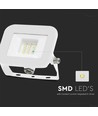 10W LED lyskaster, hvit - Samsung LED chip, IP65, ultra-tynt design, 4000K, utendørs