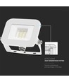 10W LED lyskaster, hvit - Samsung LED chip, IP65, ultra-tynt design, 4000K, utendørs