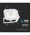 10W LED lyskaster, hvit - Samsung LED chip, IP65, ultra-tynt design, 4000K, utendørs