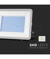 200W LED lyskaster, Samsung LED chip - 185lm/W, IP65, 4000K, sort, 5 års garanti